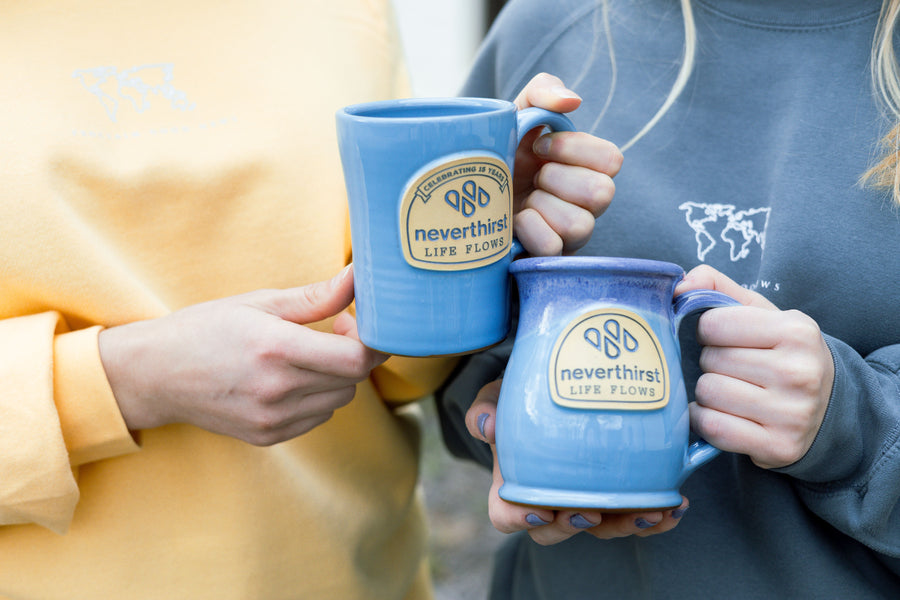Deneen Pottery Coffee Mug- Celebrating 15 Years of neverthirst