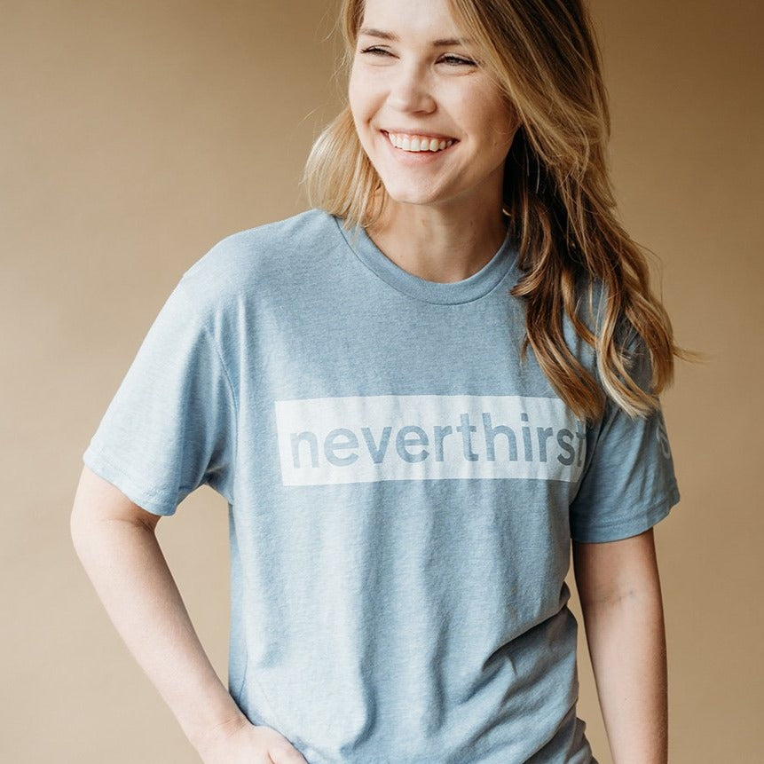 neverthirst Block T-Shirt | Shop neverthirst merch and give clean water