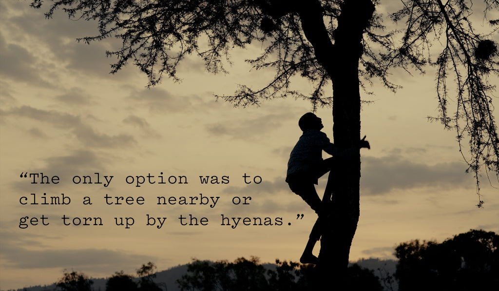 The water crisis is dangerous for kids. A 12-year-old boy had to climb a tree to escape hyenas on his walk for water.