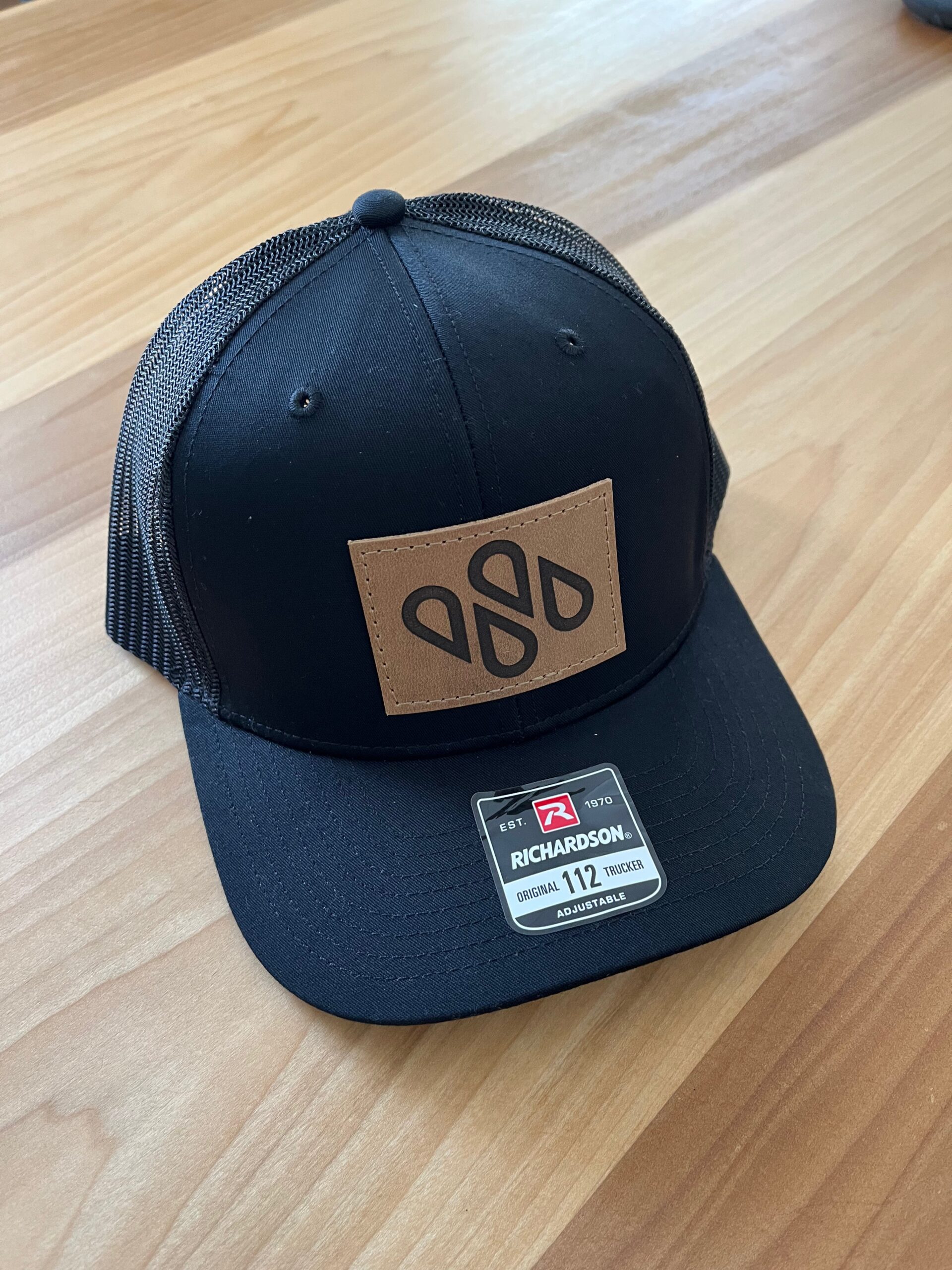 Brown Leather Patch Hat