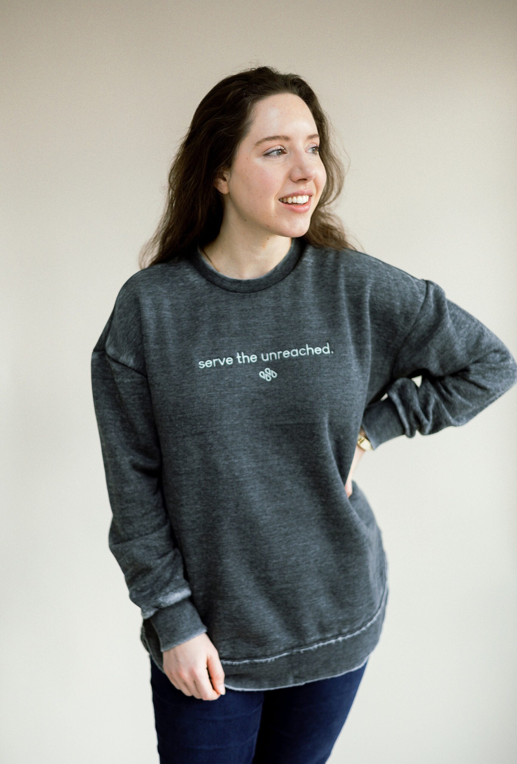 Serve the Unreached Embroidered Sweatshirt – Blue or Black