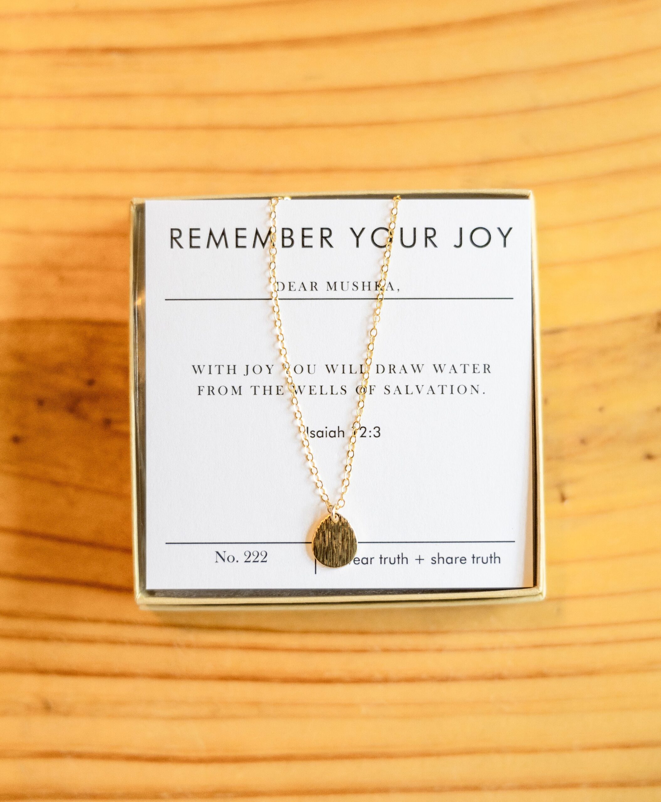 “Remember Your Joy” Necklace
